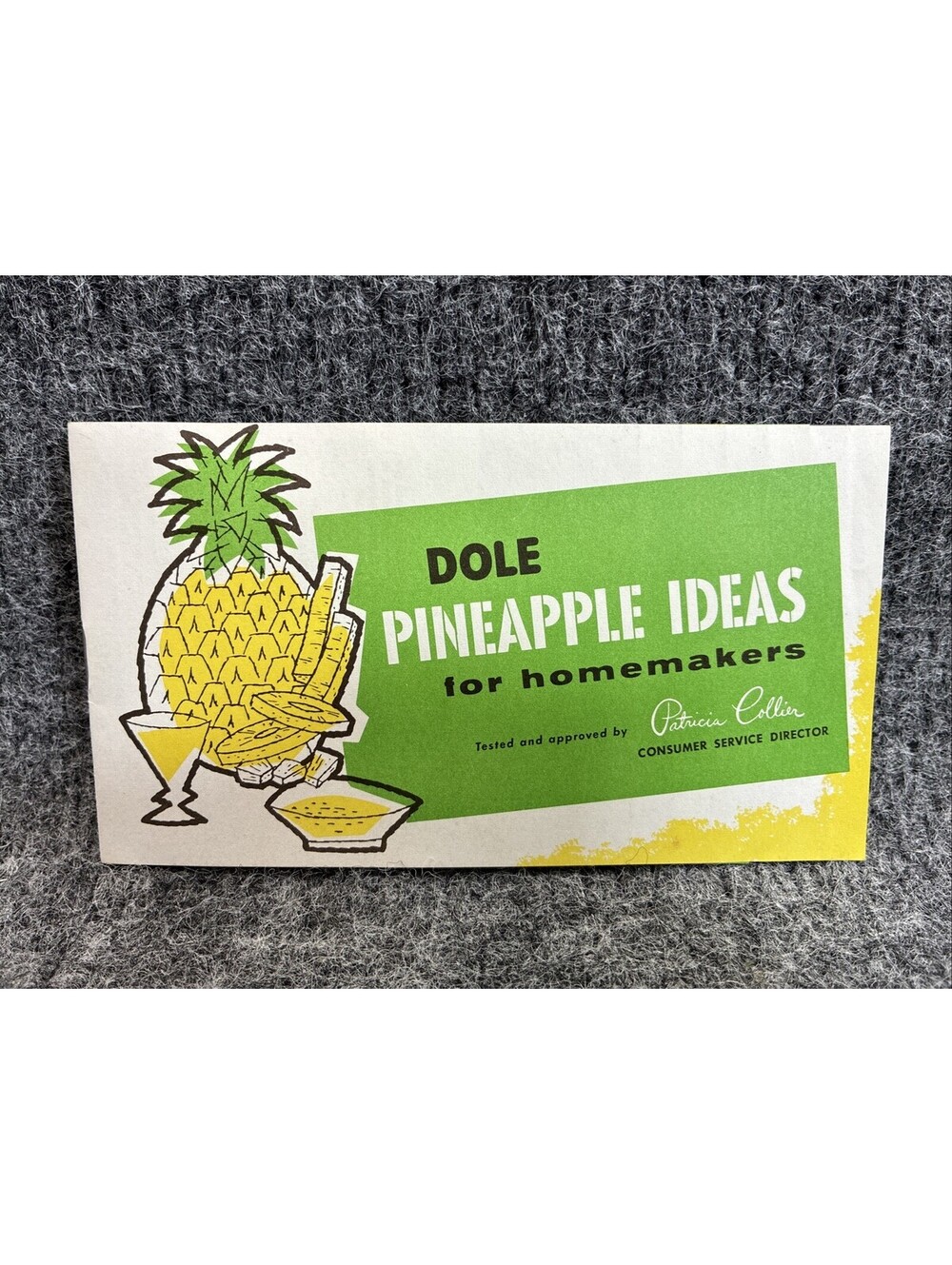 Vtg 1955 Dole Pineapple Ideas Homemakers Recipe Pamphlet Booklet Hawaiian MCM